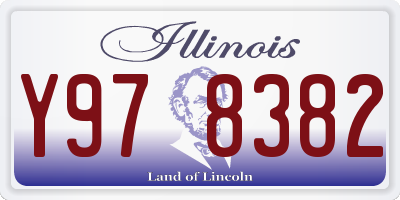 IL license plate Y978382