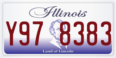 IL license plate Y978383