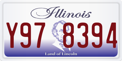 IL license plate Y978394