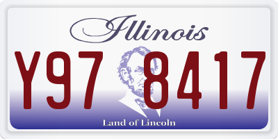 IL license plate Y978417