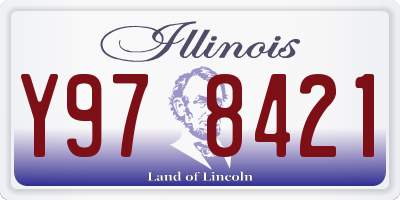 IL license plate Y978421