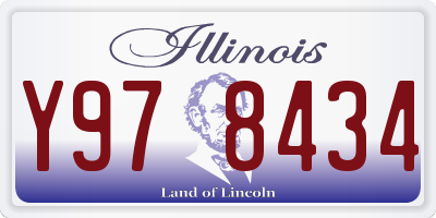 IL license plate Y978434