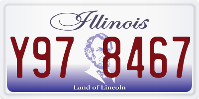 IL license plate Y978467