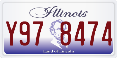 IL license plate Y978474