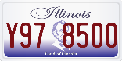 IL license plate Y978500