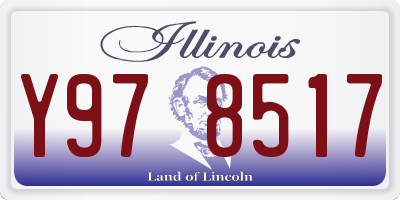IL license plate Y978517