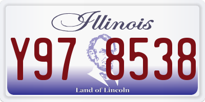 IL license plate Y978538