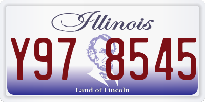 IL license plate Y978545