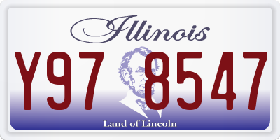 IL license plate Y978547