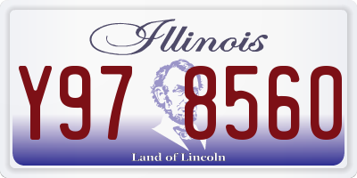 IL license plate Y978560