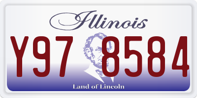 IL license plate Y978584