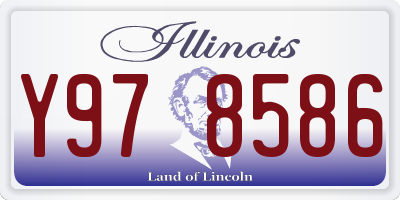 IL license plate Y978586