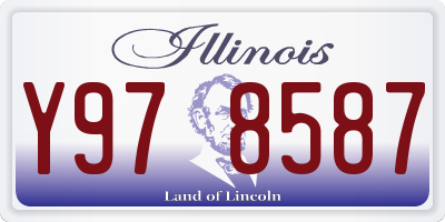 IL license plate Y978587