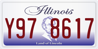IL license plate Y978617