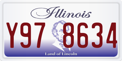 IL license plate Y978634
