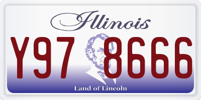 IL license plate Y978666