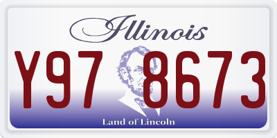 IL license plate Y978673