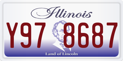 IL license plate Y978687