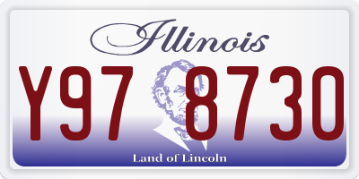 IL license plate Y978730