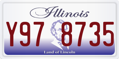 IL license plate Y978735