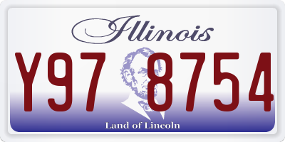 IL license plate Y978754