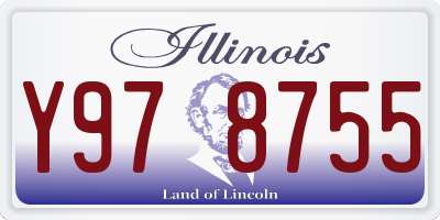 IL license plate Y978755