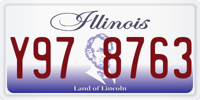 IL license plate Y978763