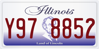 IL license plate Y978852
