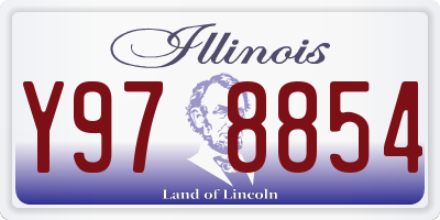 IL license plate Y978854