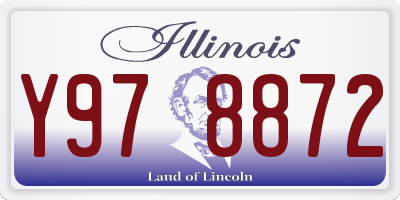 IL license plate Y978872