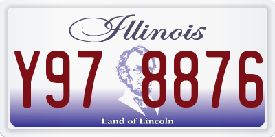 IL license plate Y978876