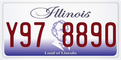 IL license plate Y978890