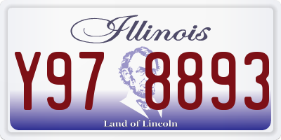 IL license plate Y978893
