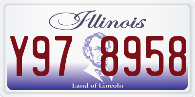 IL license plate Y978958