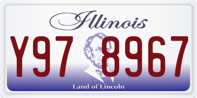 IL license plate Y978967