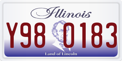 IL license plate Y980183