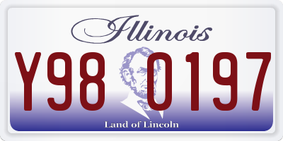 IL license plate Y980197