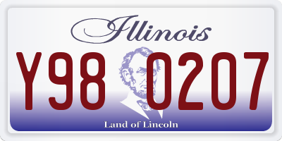 IL license plate Y980207
