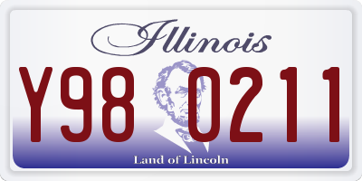 IL license plate Y980211