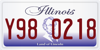 IL license plate Y980218