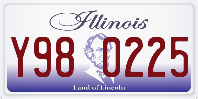 IL license plate Y980225