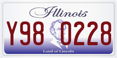 IL license plate Y980228