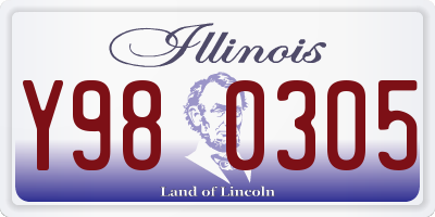 IL license plate Y980305