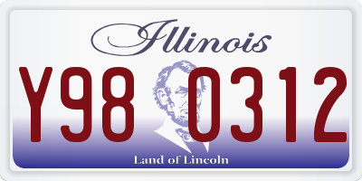 IL license plate Y980312