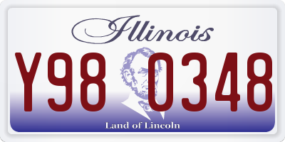 IL license plate Y980348