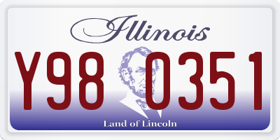 IL license plate Y980351