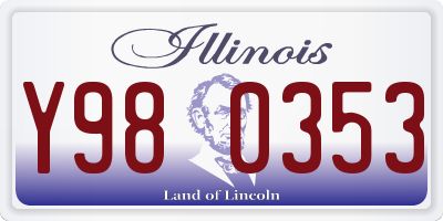 IL license plate Y980353