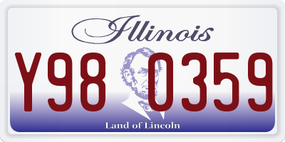 IL license plate Y980359