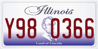 IL license plate Y980366