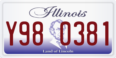 IL license plate Y980381